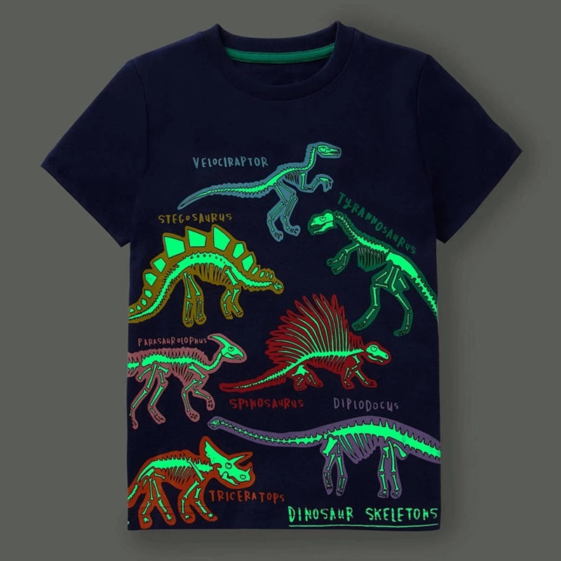 Luminous Dinosaur Boys T Shirt
