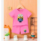 MINION Pattern T-Shirt Set for Boys and Girls Ages 1-8 Years