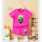 MINION Pattern T-Shirt Set for Boys and Girls Ages 1-8 Years