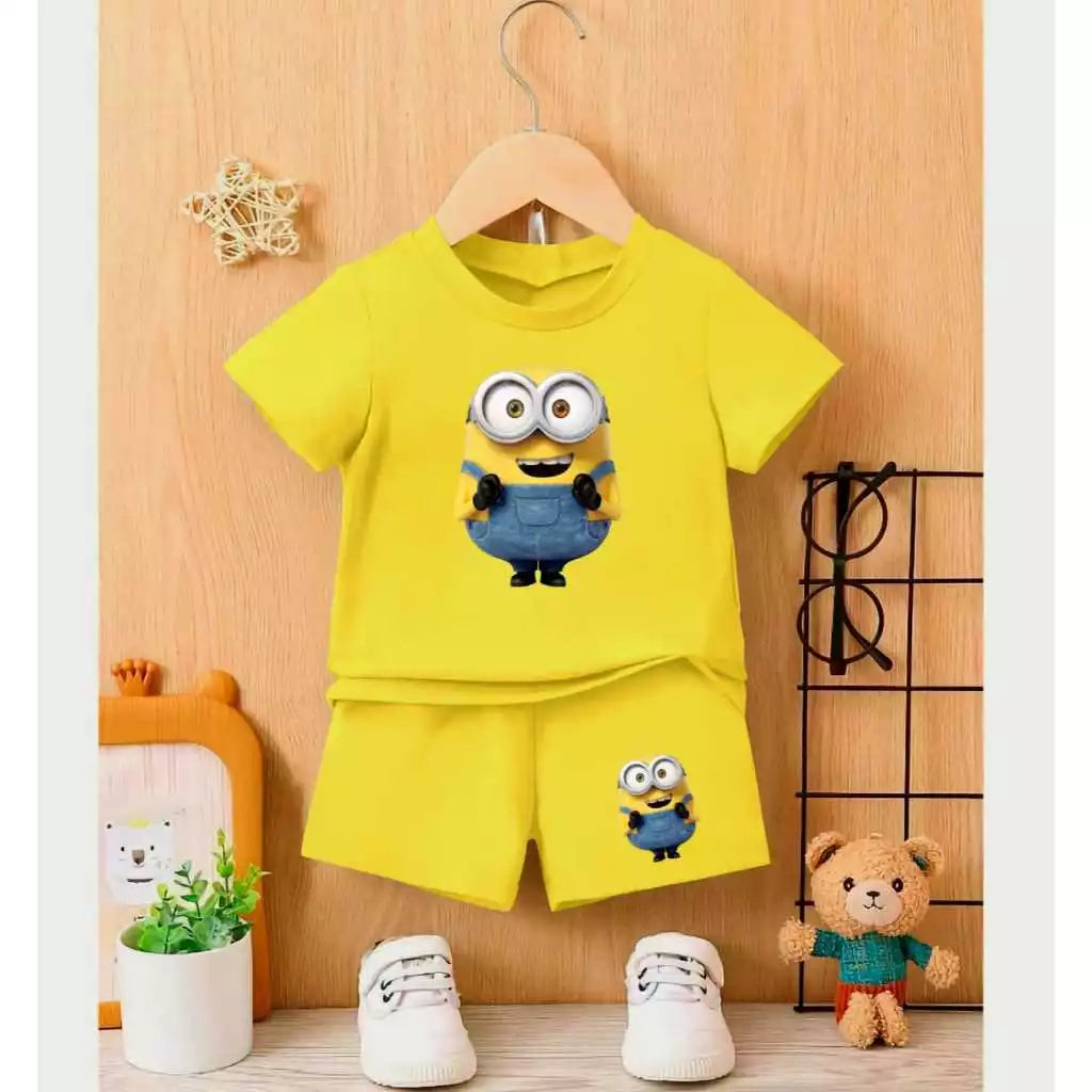 MINION Pattern T-Shirt Set for Boys and Girls Ages 1-8 Years
