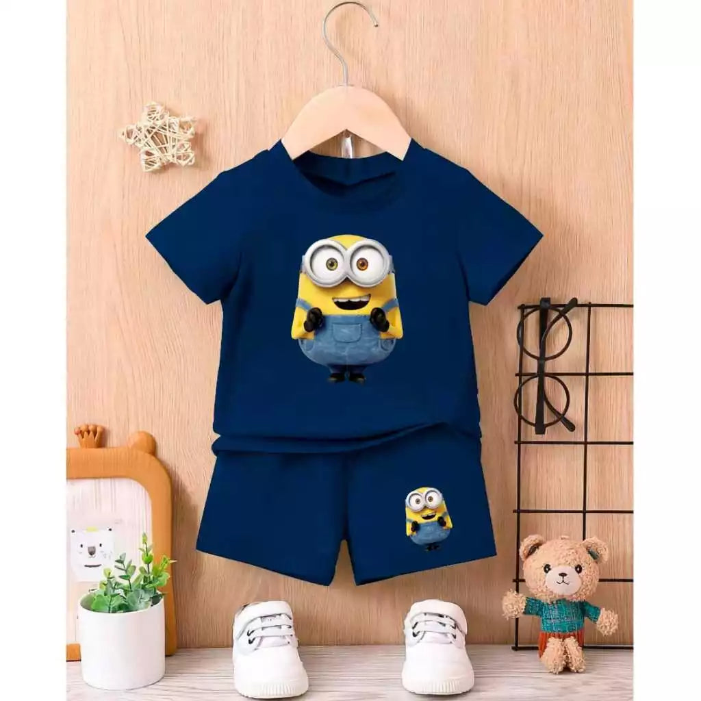 MINION Pattern T-Shirt Set for Boys and Girls Ages 1-8 Years