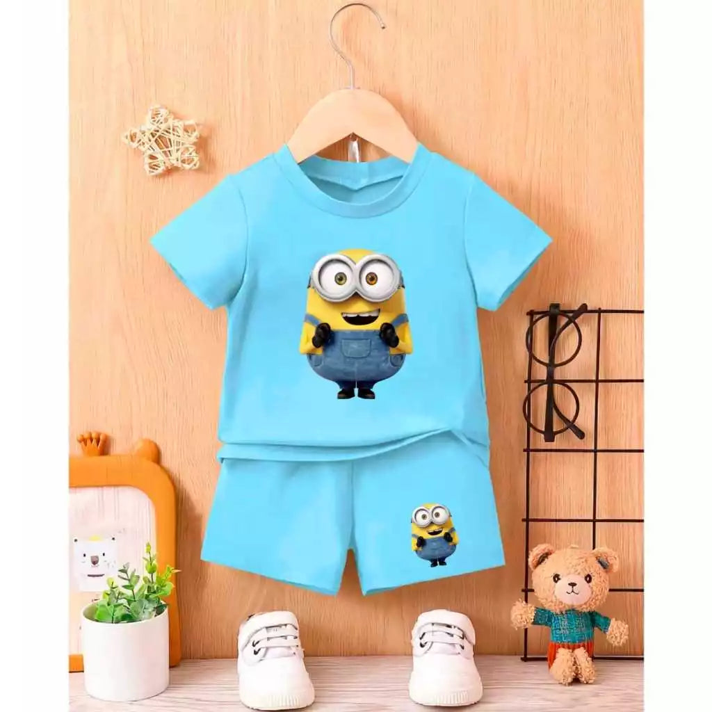 MINION Pattern T-Shirt Set for Boys and Girls Ages 1-8 Years