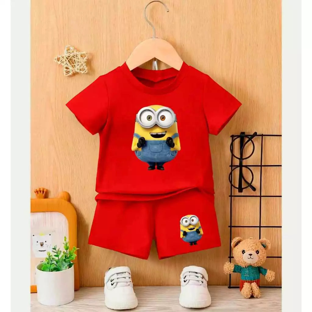 MINION Pattern T-Shirt Set for Boys and Girls Ages 1-8 Years