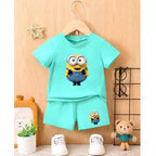 MINION Pattern T-Shirt Set for Boys and Girls Ages 1-8 Years