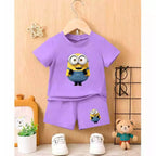 MINION Pattern T-Shirt Set for Boys and Girls Ages 1-8 Years
